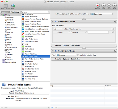 Automatically move downloaded files to your desktop in OS X, Step 5